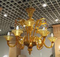 Murano glass 9 lights chandelier - Lustre verre de Murano à 9 lumières